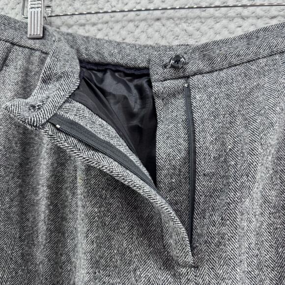 Pendleton Pants Womens 14 Gray Herringbone Tapered Trouser Fully Lined Career - Picture 6 of 16